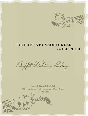Loft At Landis Creek Wedding Buffet Menu
